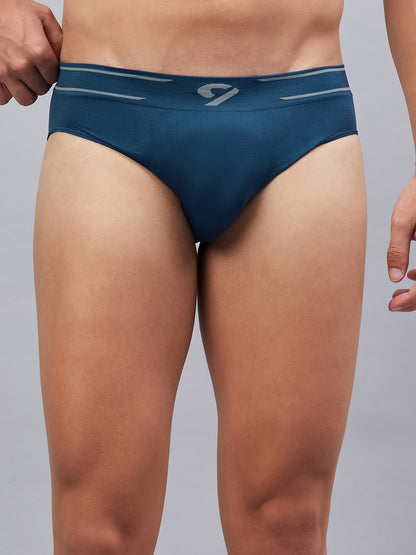 C9 AIRWEAR Skin friendly Men's Seamless Blue opal Basic Briefs