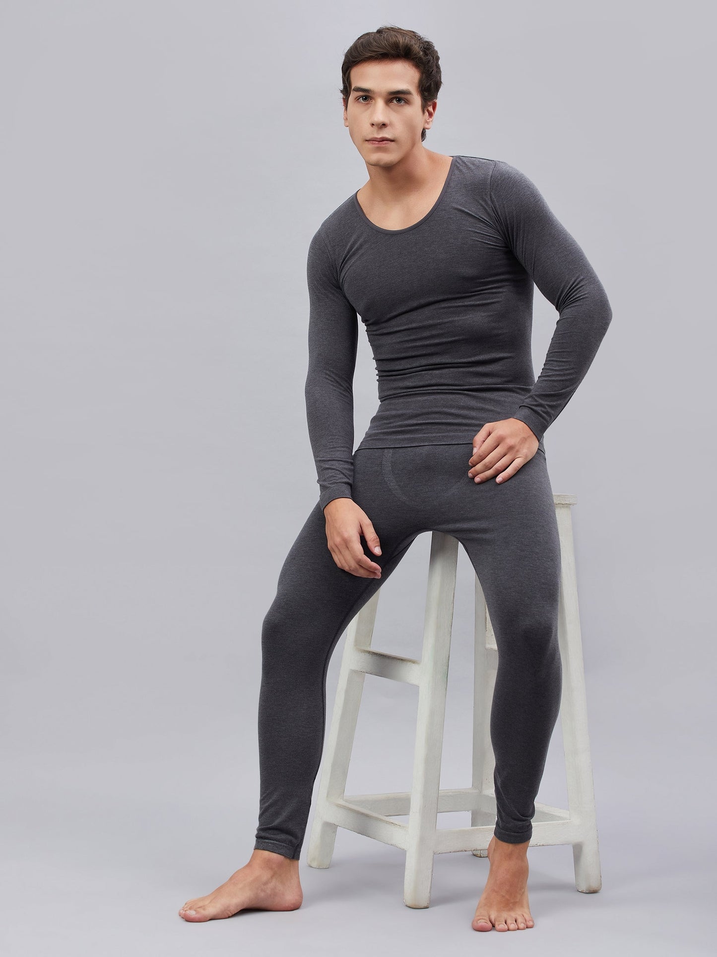 Seamless Heatmax Mens Under Pant Charcoal