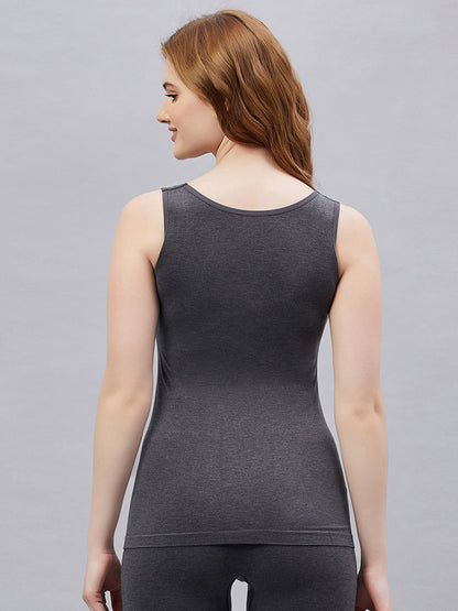 Seamless Heatmax Women Sleeveless Inner Charcoal