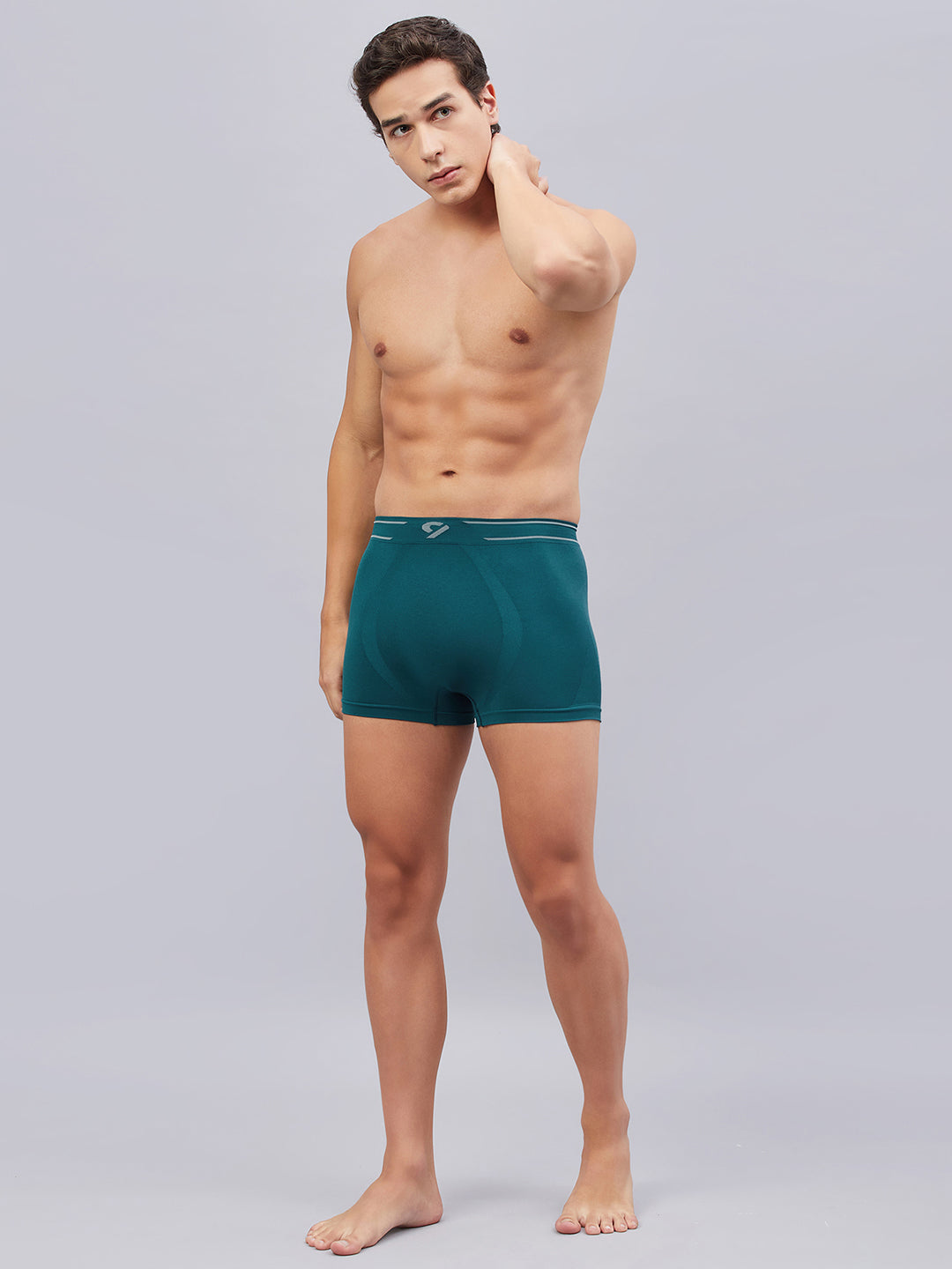 C9 Airwear Teal green Seamless Trunk For Men