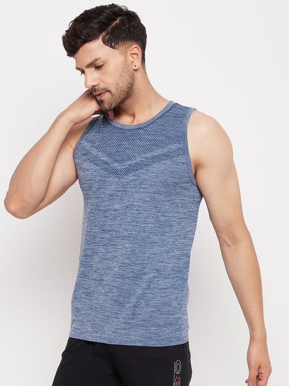 C9 Airwear Seamless Men's Sando/Vests with Round Neck and Textured Knit