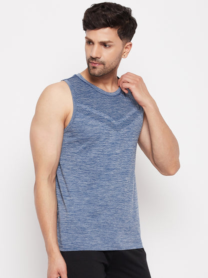 C9 Airwear Seamless Men's Sando/Vests with Round Neck and Textured Knit