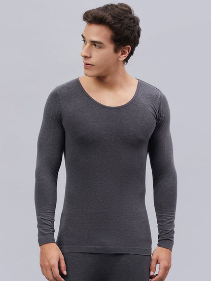 Seamless Heatmax Mens Under Shirt Charcoal