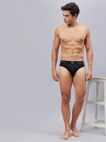 C9 AIRWEAR Skin friendly Men's Seamless Black  Basic Briefs