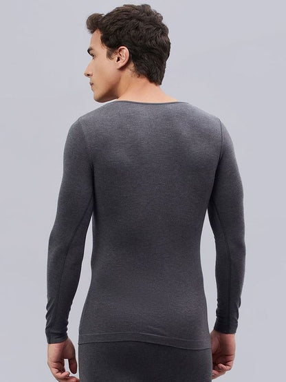 Seamless Heatmax Mens Under Shirt Charcoal