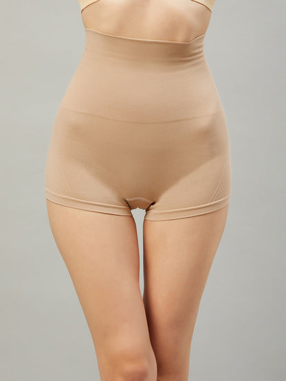 Women's High Coverage Super Cotton High Waist Boy Leg Shapewear - Light Skin