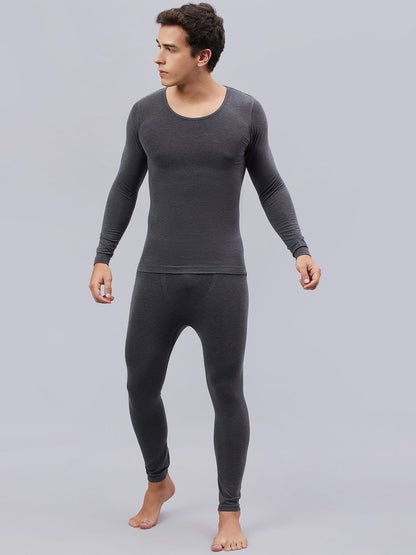 Seamless Heatmax Mens Under Shirt Charcoal