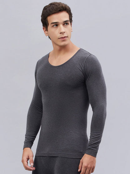 Seamless Heatmax Mens Under Shirt Charcoal